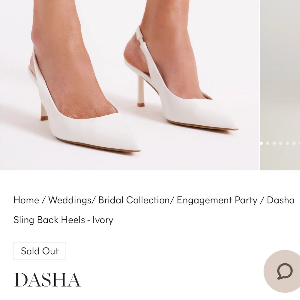 Meshki Dasha white sling back heels